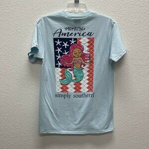 Simply Southern Mermazing America Small Mermaid Patriotic Americana July 4th